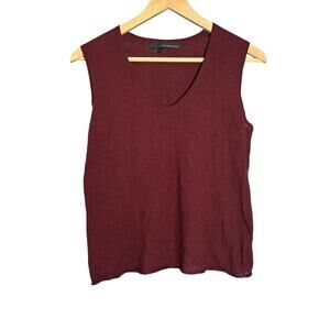 360SWEATER 100% Cotton Women's Sleeveless Knit Top Size Small